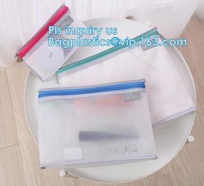 mesh zipper cosmetic bag make up custom high quality bags and cases shopping, Travel Toiletry Pouch Silver Mesh bag