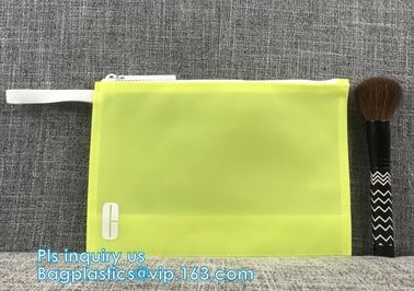 pvc zipper bag for cosmetics, slider biodegradable zipper bag, Portable PVC Plastic Bag Transparent PVC Bag With handle