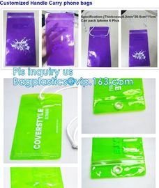 Zipper Pouch Plastic Cosmetic Bag Pouch Vinyl Slider Zipper Bag, Zipper slider clear shopping plastic packaging bags