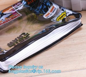 slider zip lock plastic cosmetic bags, Supply custom pvc Zip lockk pouch slider zipper plastic garment t shirt bags, Clear