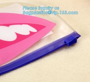 Pvc Pouch good quality with zipper packing bag, matte frosted PVC slider zipper bag plastic bag with zipper/pvc zipper l