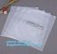 custom printed transparent bottom gusset slider zipper garment packaging pouch Zip lockk swimwear clothing bag clear poly