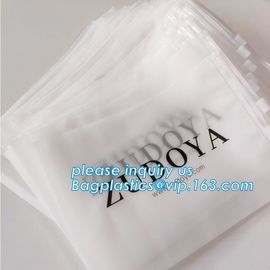 printing waterproof frosted pvc plastic bra bag,vinyl EVA PVC travel apparel package storage bag zip slider with string