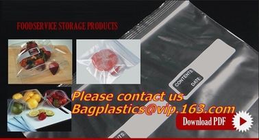 Food Vegetable Storage Bag Airtight Zip Lock Bags, Clear Zip Lock Bags Zipper Poly Bags with Rectangle Unilateral 0.03 m