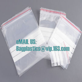 double track custom printing freezer zipper bags, Resealable clear PE double sealed zipper bag wholesales, FDA food pack