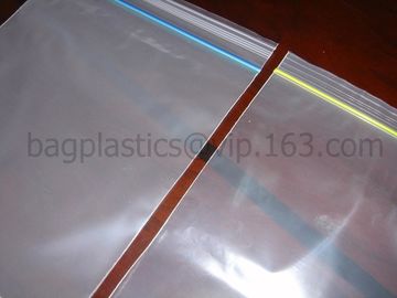 double track custom printing freezer zipper bags, Resealable clear PE double sealed zipper bag wholesales, FDA food pack