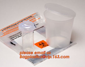 eco-friendly ldpe medical zipper bag/biohazard specimen bag for Lab, lab specimen zipper bag, Lab guard biohazard specim