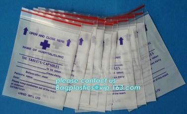 PE Biohazard Bag with zip,plastic biohazard zipper lock bag, Kangaroo Zipper Bag with Pocket made in China, testing bags