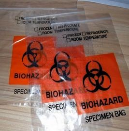 PE Biohazard Bag with zip,plastic biohazard zipper lock bag, Kangaroo Zipper Bag with Pocket made in China, testing bags