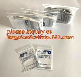 Eco friendly biohazard medicine Zip lockk bag, FDA LDPE Materials Medical using Zipper Bags Plastic Zip lock bags with own