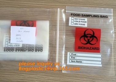 Zip lock type medical biohazard waste disposal supplies LDPE plastic medical autoclave bags, Medical packing Zip lockk sea