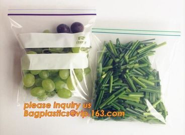 PE Double zipper seal food storage fresh-keeping bags, custom double tracking Zip lockk bag, Double track plastic moisture