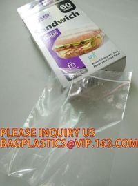 Customize Resealable Plastic Clear Poly Zip lockk Baggies custom zip lock bag, LDPE HDPE CPE PPE PVC Plastic Slider Zipper