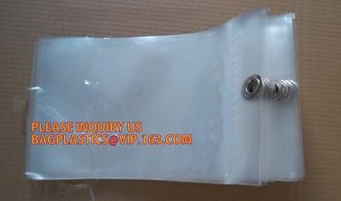 Zip lockk resealable plastic packaging bags for clothes, PE / PE / PP plastic zipper plastic bags for clothes, hanger hook