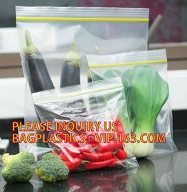 eco-friendly double track easy tear zipper for package bag, double zipper storage bags, ISO/ FDA Color zipper food stora