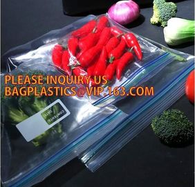 clear or printed Zip lockk bag with double track for food or fruit storage, LDPE self sealing storage blank zip bag, packs