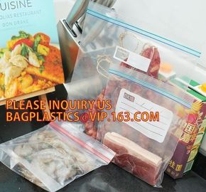 Clear food grade poly custom LDPE plastic Zip lockk bag with color box packing, LDPE griplock zipper baggies with custom p