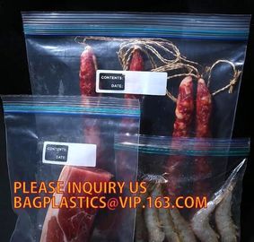 Clear food grade poly custom LDPE plastic Zip lockk bag with color box packing, LDPE griplock zipper baggies with custom p