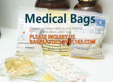 meidical bags, zipper medicine bags, zipper biohazard bag, hospital zipper bags, zip lock bags, zipper seal bags, grip