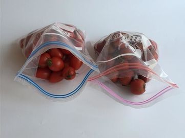 Double zipper bpa free food grade liquid plastic breast milk storage bags, food double zip lock plastic packaging bags