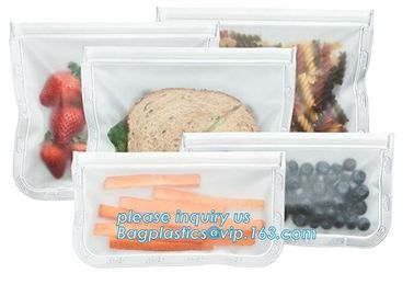 ReZip Seal Reusable Storage Bag PEVA food/snack/lunch storage bag, Reusable zip seal leakproof peva food snack storage b