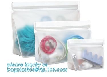 ReZip Seal Reusable Storage Bag PEVA food/snack/lunch storage bag, Reusable zip seal leakproof peva food snack storage b