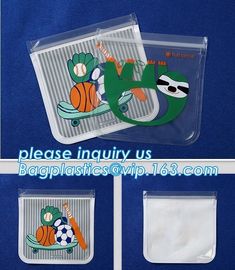 reusable Keeping Fresh Silicone Food preservation storage Bag with zipper for microwave, Embossed Compressed Vacuum Seal