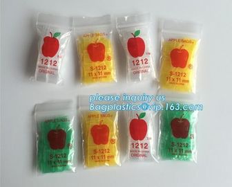 1515 mini apple Zip lockk bags, apple baggies printed mini Zip lockk bag with different size from china supplier, minigrip