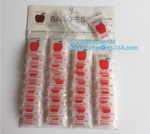 Bag Type and Accept Custom Order Mini Apple bags baggies, Apple Mini Zip Lock Bags, Zip lockk bag mini apple zipper bag wi