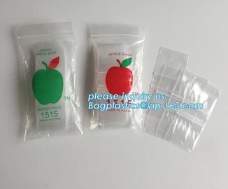 2020 Apple Mini Zip lockk 100 Baggies 25 Random Designs Prints Mix 100 Bags 2&quot; X 2&quot;, pe apple mini baggies, bagplastics