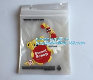 Transparent custom printed resealable Clear Plastic Wicket PE Bag For Parcel Plastic packaging, bagplastics, bagease pac