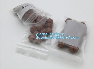 white block zip lock bags, bag with white panel, three white block, handwrite white block, red line grip bags, grip zipp