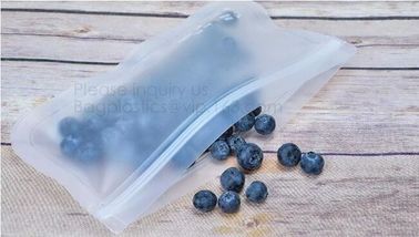 Silicone Plastic Packaging Food Zip Silicon Freezer Fresh Vegetable Storage Bags Fresh Fridge Food Preservation Bag Reus