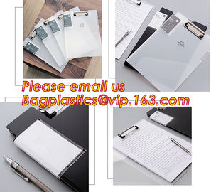 PP Material Document Pocket File Folder, A4 pp file folder, clear clip file folder