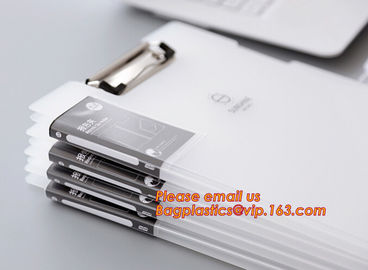 PP Material Document Pocket File Folder, A4 pp file folder, clear clip file folder