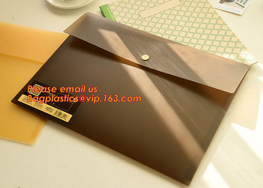 A4 Double pockets PP document wallet plastic pockets file folder, A4 size L-shape file folder