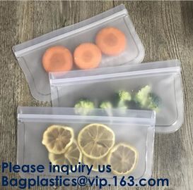 PEVA Snack Food Packaging 5pcs Set Pack Food Snack Storage PEVA Zip lockk Reusable Peva Food Storage Zip Seal Sandwich Sna