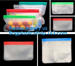 Reusable PEVA Standing Bag for Food Storage and Milk,FDA Reusable Standing Storage Bag,Easy to Seal and Leakproof