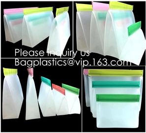 Recyclable Custom Size Sandwich And Snack Peva Zip Lock Stand Bags,Biodegradable PEVA Plastic Sandwich Snack Zip lockk Sto