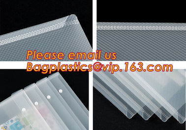 OEM Office stationery filing supplies plastic document pp envelope carrying file folder bag with button closure