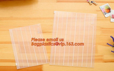 transparent clear PVC Slider zipper bag plastic bag with zipper, Vinyl Slider Red Zipper Clear PVC Bag, Printed PVC LDPE