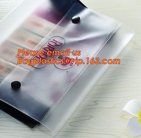 Office school filing supplies A4 plastic portable document file bag /envelope pocket file folder with button