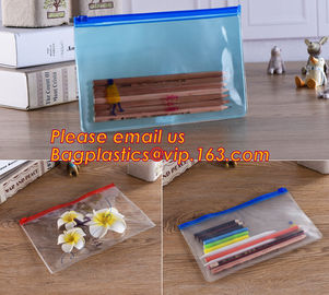 frosted pvc Zip lockk document file bag, Custom zipper file folder bag, plastic top oppening file bag