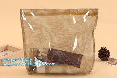 Custom transparent clear Pvc Cosmetic Pouch,Printed Vinyl Travel Cosmetic Bag Zipper PVC Pouch Bag,Zip lockk Pouch with Lo
