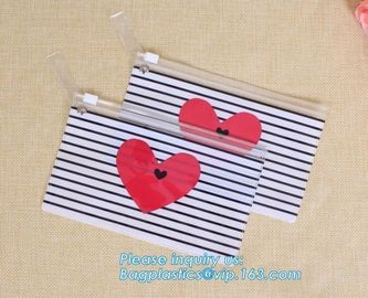 Biodegradable custom fashion clear PVC cosmetic pouch bag with liquid glitters cheap glitter makeup pouch bagease packai