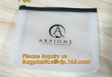 biodegradable beach bikini swimwear packaging bag pvc zipper bag,Eco friendly Slider Zipper Flat Matt Plastic Bag For Do