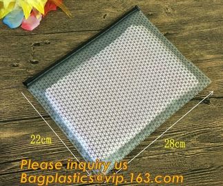 pencil case PVC bag zippered PVC mesh bag EVA document file bag,water-proof PVC zipper stationary document set bags
