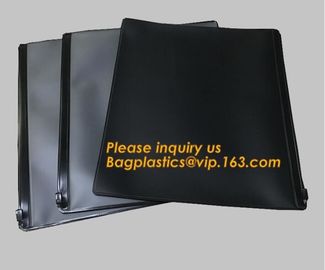 pvc Zip lockk document file bag,Three-dimensional PVC Document Bag File Zipper Bag with Front Label Pocket bagplastics pac