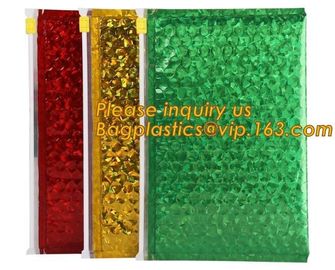 Hot Metallic Colorful Bagease Packaging Zipper Bubble Bag For Cosmetic Packaging,Zip lockk Bubble Bags are Made of PET/CP