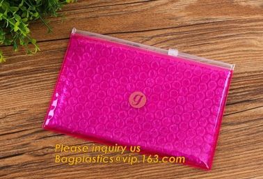 Bubble Zip lockk bag/bubble slider bag/bubble zipper bag customize color size printing,Bubble Padded Bag EPE/PO Film Bag E